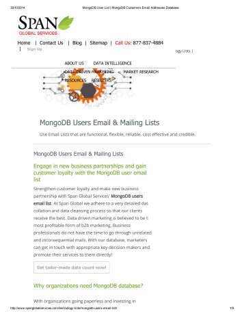 Buy Accurate MongoDB User Lists from Span Global Services 