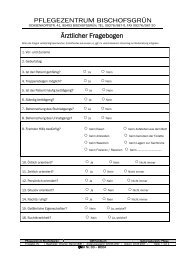 Ärztlicher Fragebogen (124KB) - Pflegezentrum Bischofsgrün