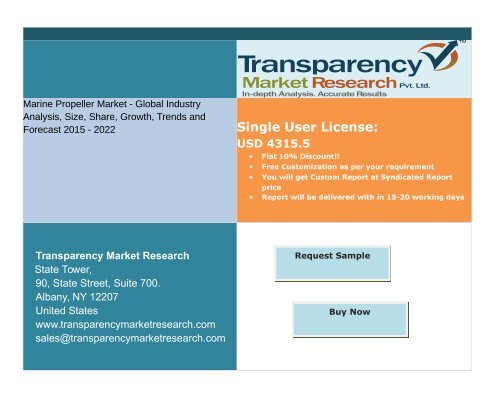 Marine Propeller Market Size, Share, Growth, Trends and Forecast 2015 - 2022