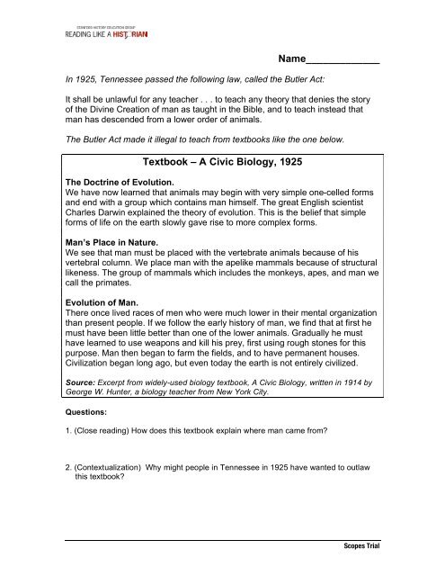 Scopes Trial Lesson Plan