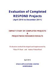 Evaluation of Completed Respond Projects - Space Applications ...