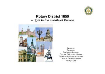 This is our Rotary District 1850