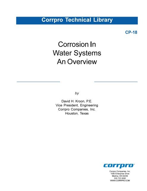 18CP Corrosion in water systems an overview.pdf - Corrpro.Co.UK