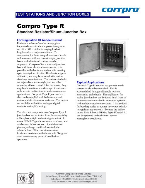 standard resistor-shunt junction box.pdf - Corrpro.Co.UK