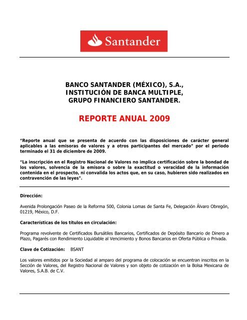 Informe Anual Banco - Santander