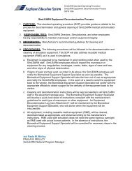 SimLEARN Equipment Decontamination Process