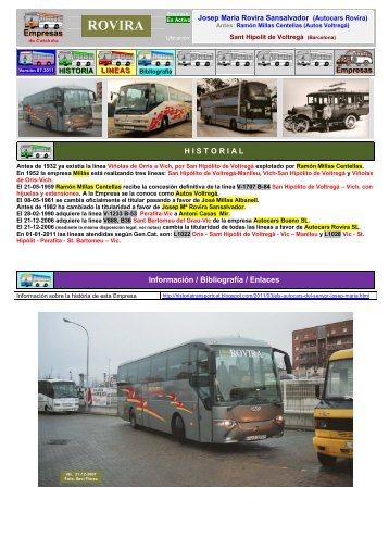 Rovira Sansalvador, Josep M. - Empresas Autobuses Líneas