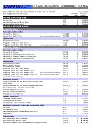 WEATHER INSTRUMENTS PRICE LIST - E-Agrar