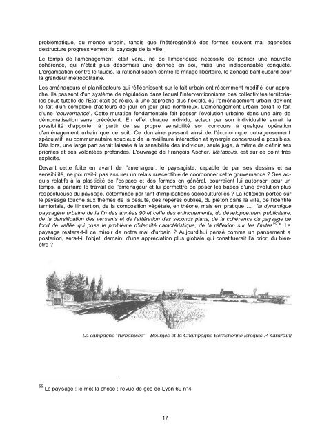 Paysage et aménagement urbain. 2001 - Centre de documentation ...