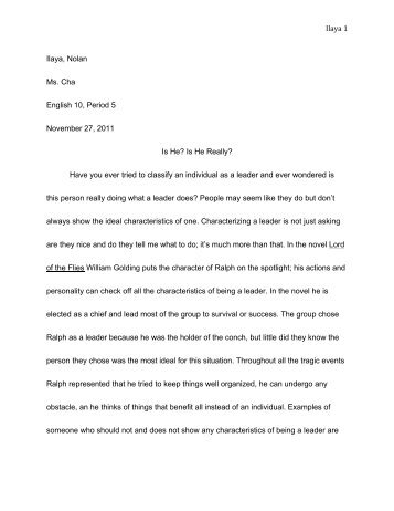 essay on a leader