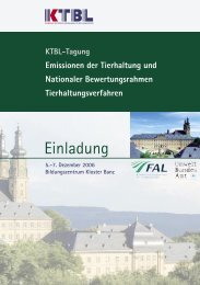 KTBL-Tagung Emissionen der Tierhaltung und Nationaler ...