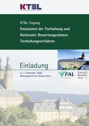 KTBL-Tagung Emissionen der Tierhaltung und Nationaler ...