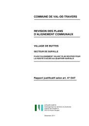Rapport justificatif pour la modification partielle du ... - Val-de-Travers