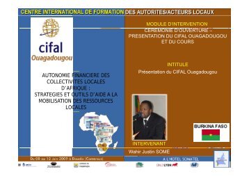 Consulter le document - CIFAL Ouagadougou