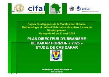 PLAN DIRECTEUR D'URBANISME DE DAKAR HORIZON Â« DE ...