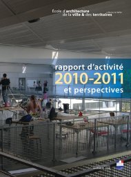 Rapport d'activitÃ© 2010-2011 - Ãcole d'architecture de la ville & des ...