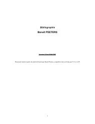 Benoît PEETERS - Le Catalogue Raisonné des Oeuvres et Travaux ...