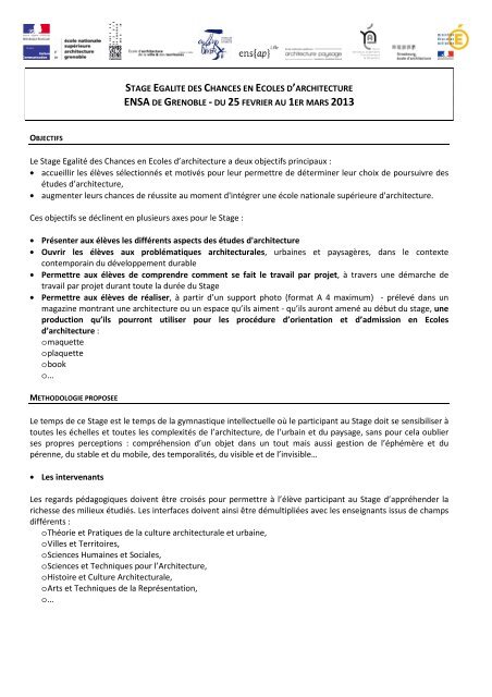 AnnÃ©e 2012-2013 - Ãcole d'architecture de la ville & des territoires Ã  ...