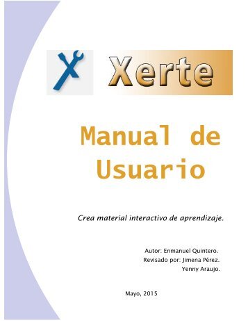 Manual de Usuario de Xerte Online Toolkits