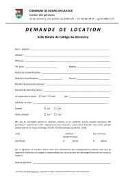 D E M A N D E    D E    L O C A T I O N - Grandvaux