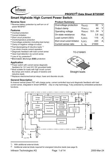 Smart Highside High Current Power Switch