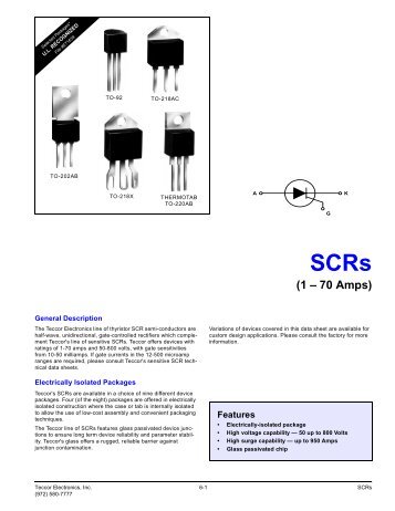 SCRs (1-70 Amps).