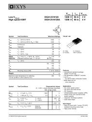 VIV Low V IXGH 25 N120 1200 V 50 A 3 V High speed IGBT IXGH ...