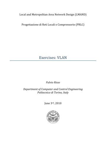 Exercises: VLAN - the Netgroup at Politecnico di Torino