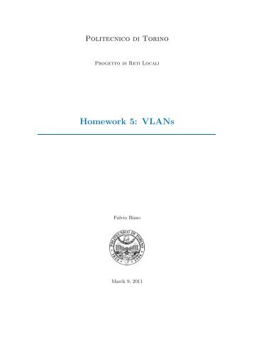 Homework 5: VLANs - the Netgroup at Politecnico di Torino