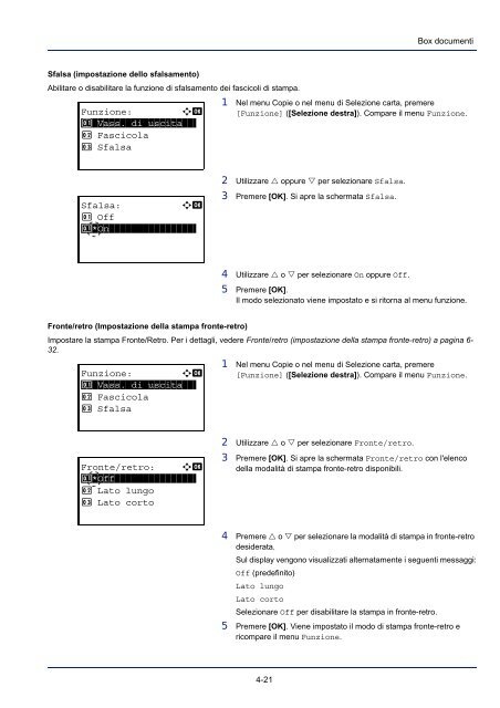 mANuAle D'IstruzIoNI - Utax