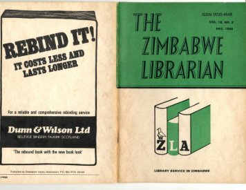 Dunn& Wilson Ltd - Zimbabwe reads