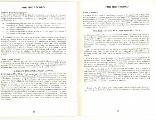 Dunn& Wilson Ltd - Zimbabwe reads