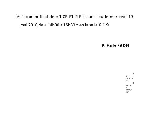 Circulaire administrative - UniversitÃ© Antonine