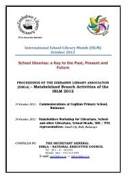 Matebeleland Branch ISLM Report 2012 - Zimbabwe reads