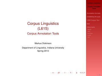 Corpus Annotation Tools - Indiana University