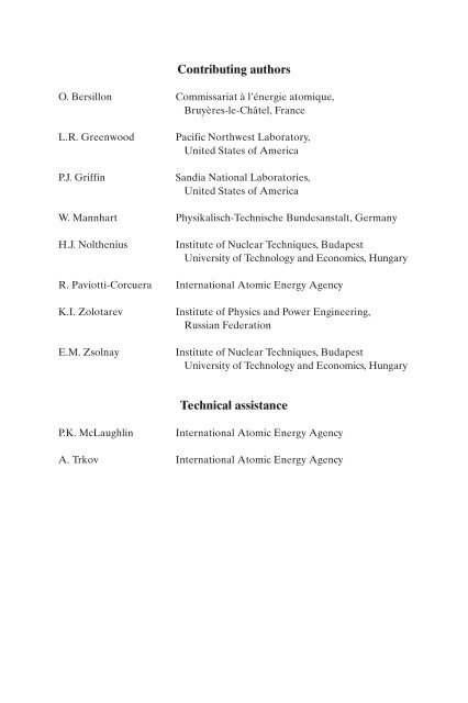 International Reactor Dosimetry File 2002 - IAEA Publications