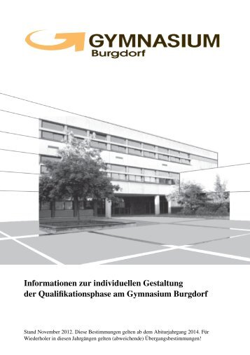 Die Oberstufe am Gymnasium Burgdorf