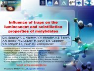 Influence of traps on the luminescent and scintillation properties of ...