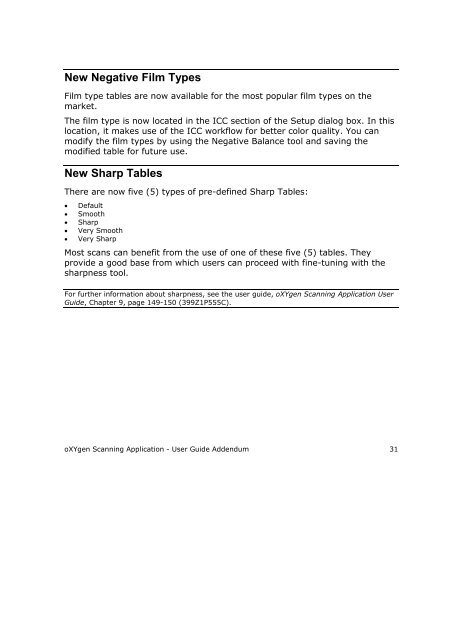 oXYgen Scanning Application User Guide Addendum - Kodak