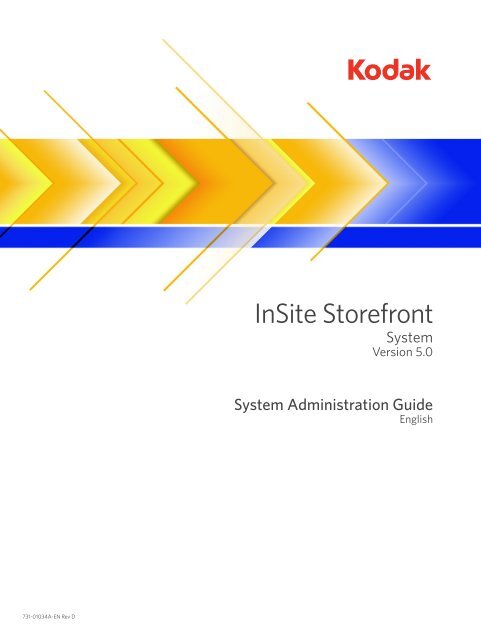 StoreFront 5.0 System Administration Guide - Kodak