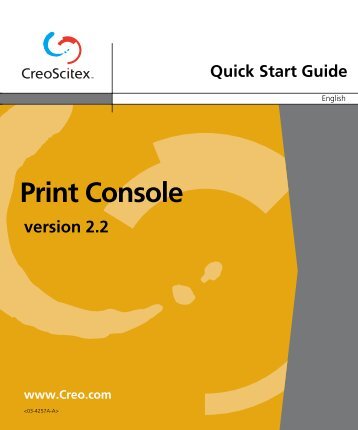 Print Console 2.2 Quick Start Guide - Kodak