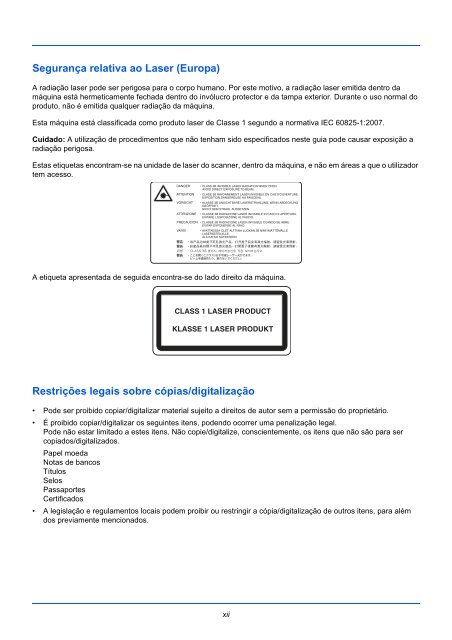 MANuAl De INStruÃ§ÃµeS - Utax