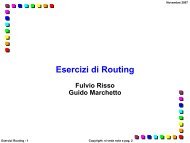 Esercizi di Routing - the Netgroup at Politecnico di Torino