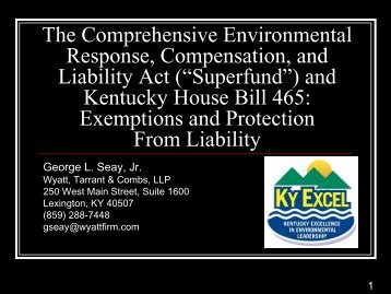 The Comprehensive Environmental Response, Compensation, and ...