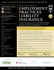 employment practices liability insurance - Wyatt Tarrant & Combs LLP