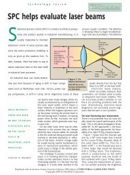 SPC helps evaluate laser beams