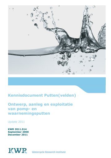 Lees hier het geactualiseerde kennisdocument Puttenvelden - KWR ...