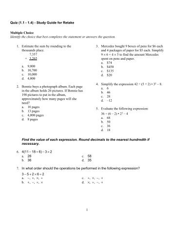 Quiz - Lesson 1.1-1.4 (SG)