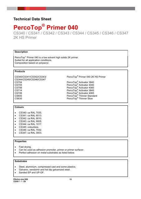 Technical Data Sheet - Movac Group Limited