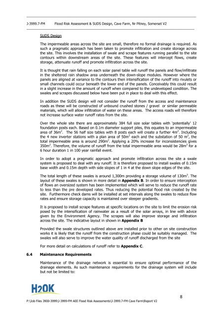 proposed solar park development at cave farm, nr pitney, somerset ...